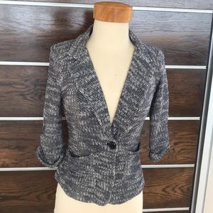 About a Girl shrunken pointe knit blazer